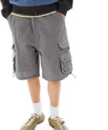 SUNLOVE（サンラブ）の「Seersucker Patchwork Cargo Shorts（その他パンツ）」