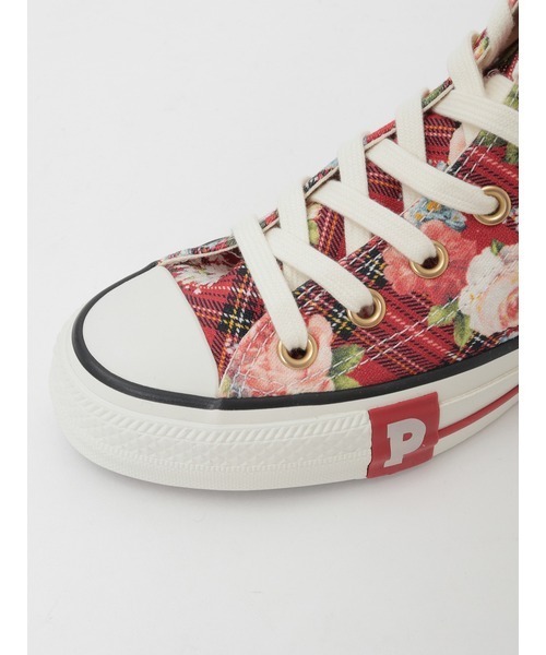 PINK HOUSE（ピンクハウス）の「CONVERSE×PINK HOUSE フラワーチェックプリントハイカットスニーカー（スニーカー・レディース・レッド・XL/LL/L/M/S/XS）」の15枚目の写真