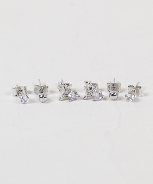 SPINNS(スピンズ)の「6個セットメタルピアス/モチーフ(ピアス(両耳用)・レディース・ゴールド系その他/シルバー系その他/シルバー系その他2・ONESIZE)」の2枚目の写真