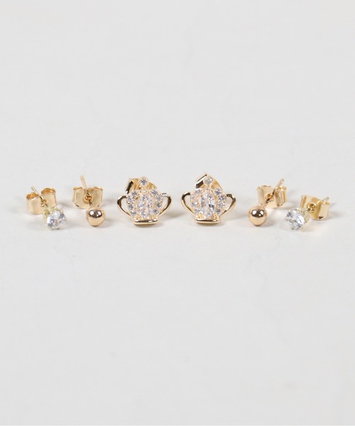 SPINNS(スピンズ)の「6個セットメタルピアス/モチーフ(ピアス(両耳用)・レディース・ゴールド系その他/シルバー系その他/シルバー系その他2・ONESIZE)」の3枚目の写真