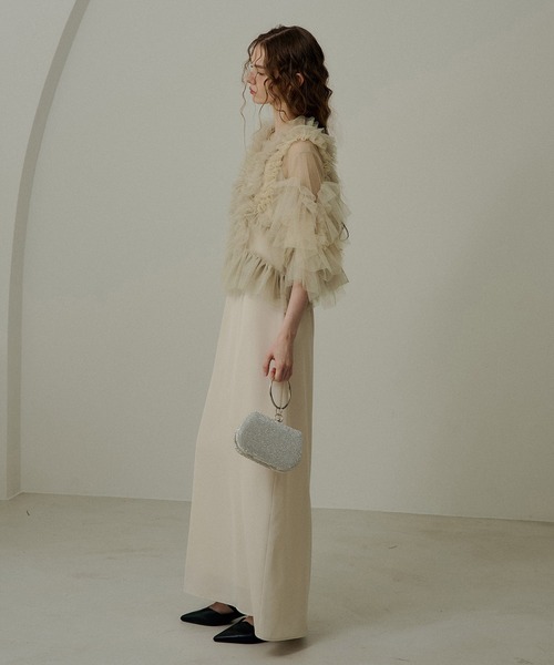 LE'RURE(リルアー)の「Curve design cami dress(ドレス・レディース・チャコール/ベージュ/アイボリー/ブラック・SMALL/MEDIUM/TALL)」の19枚目の写真