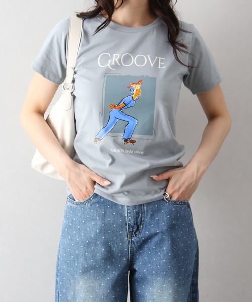 SpRay（スプレイ）の「スケートＧＩＲＬ　Ｔシャツ（Tシャツ/カットソー・レディース・チャコールグレー/ベージュ/オフホワイト/ミント・FREE）」の15枚目の写真