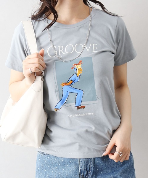 SpRay（スプレイ）の「スケートＧＩＲＬ　Ｔシャツ（Tシャツ/カットソー・レディース・チャコールグレー/ベージュ/オフホワイト/ミント・FREE）」の16枚目の写真