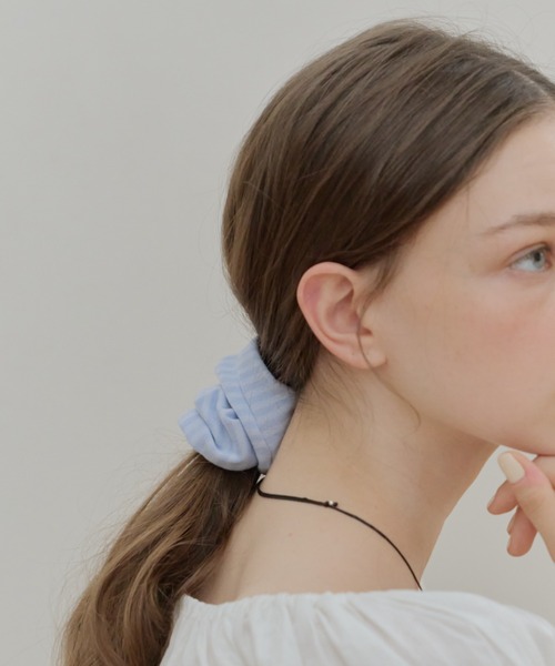 GIUNON(ジウノン)の「stretch border scrunchie / ストレッチボーダーシュシュ(シュシュ・レディース・ピンク/ブルー/ブラック・FREE)」の22枚目の写真