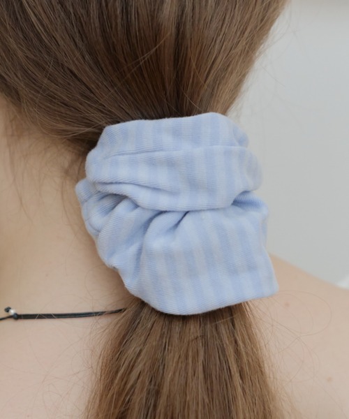 GIUNON(ジウノン)の「stretch border scrunchie / ストレッチボーダーシュシュ(シュシュ・レディース・ピンク/ブルー/ブラック・FREE)」の19枚目の写真
