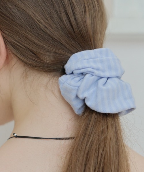 GIUNON(ジウノン)の「stretch border scrunchie / ストレッチボーダーシュシュ(シュシュ・レディース・ピンク/ブルー/ブラック・FREE)」の18枚目の写真