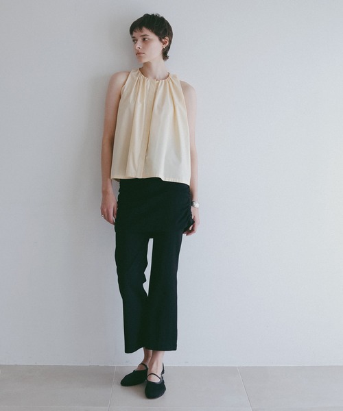MANOF(マノフ)の「GATHER NECK TOPS(その他トップス・レディース・オレンジ/ブラック/ホワイト・F)」の8枚目の写真