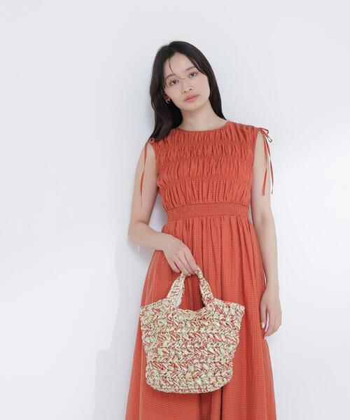 NATURAL BEAUTY BASIC（ナチュラルビューティーベーシック）の「【FUDGE5月号掲載】メランジマルシェトートバッグ（トートバッグ・レディース・ラベンダー/ライトグリーン・ﾌﾘ-）」の9枚目の写真