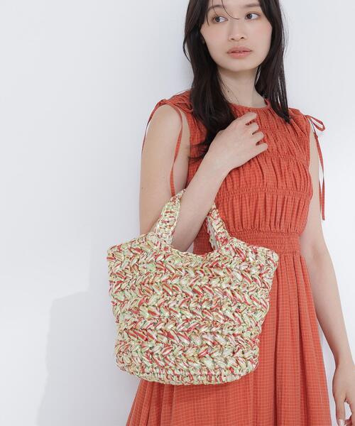NATURAL BEAUTY BASIC（ナチュラルビューティーベーシック）の「【FUDGE5月号掲載】メランジマルシェトートバッグ（トートバッグ・レディース・ラベンダー/ライトグリーン・ﾌﾘ-）」の10枚目の写真