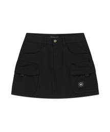 W TAG CARGO MINI SKIRT - BLACK