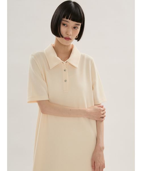 emmi(エミ)の「ジョーゼットポロカットワンピース/UVカット(ワンピース・レディース・イエロー/ライム/ダークネイビー・0/1)」の8枚目の写真