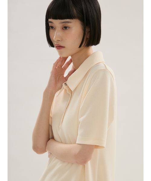 emmi(エミ)の「ジョーゼットポロカットワンピース/UVカット(ワンピース・レディース・イエロー/ライム/ダークネイビー・0/1)」の9枚目の写真