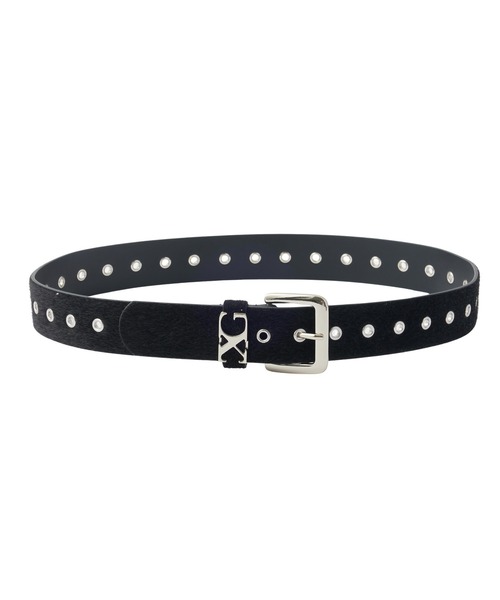 X-girl(エックスガール)の「FAUX CALF HAIR LEATHER XG BELT(ベルト・レディース・ベージュ/ブラック・ONE SIZE)」の16枚目の写真