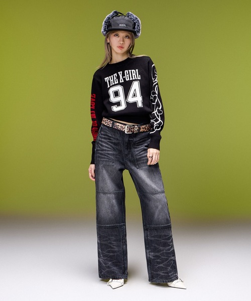 X-girl(エックスガール)の「FAUX CALF HAIR LEATHER XG BELT(ベルト・レディース・ベージュ/ブラック・ONE SIZE)」の12枚目の写真