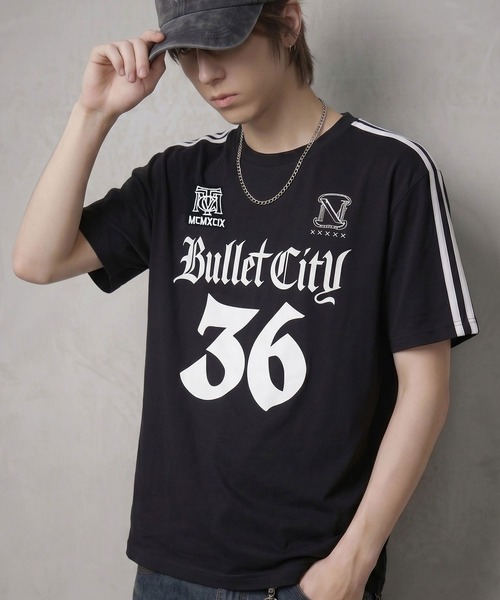SILVER BULLET(シルバーバレット)の「『SILVER BULLET SELECT AP/シルバーバレットセレクト』刺繍ゲームシャツ半袖Tシャツ【Z】(Tシャツ/カットソー・メンズ・ホワイト/ブラック/ブラック系・L/M)」の3枚目の写真