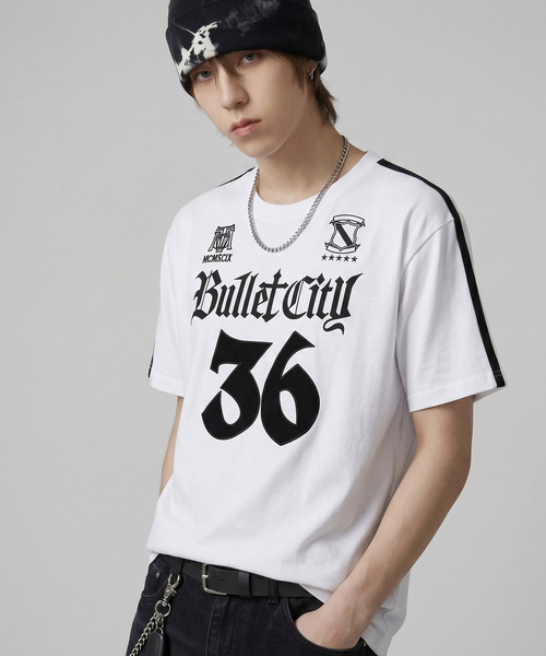 SILVER BULLET(シルバーバレット)の「『SILVER BULLET SELECT AP/シルバーバレットセレクト』刺繍ゲームシャツ半袖Tシャツ【Z】(Tシャツ/カットソー・メンズ・ホワイト/ブラック/ブラック系・L/M)」の4枚目の写真