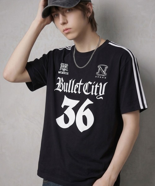 SILVER BULLET(シルバーバレット)の「『SILVER BULLET SELECT AP/シルバーバレットセレクト』刺繍ゲームシャツ半袖Tシャツ【Z】(Tシャツ/カットソー・メンズ・ホワイト/ブラック/ブラック系・L/M)」の6枚目の写真