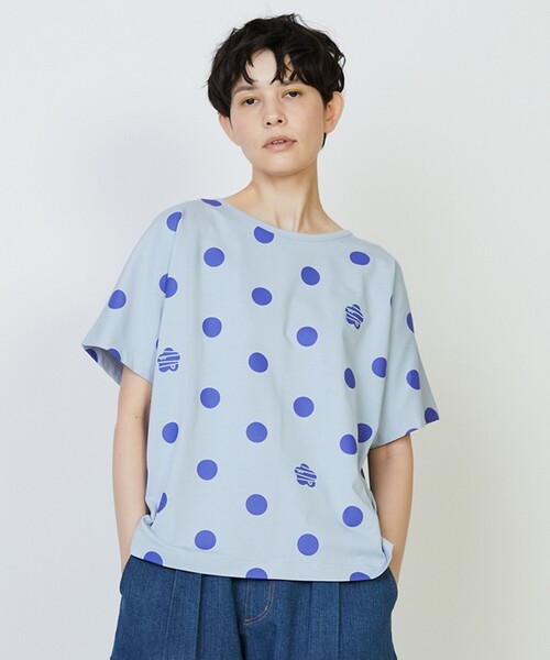 FRAPBOIS PARK(フラボアパーク)の「ドルマンドット2(Tシャツ/カットソー・レディース・ブラック/サーモンピンク/ブルー・1)」の3枚目の写真