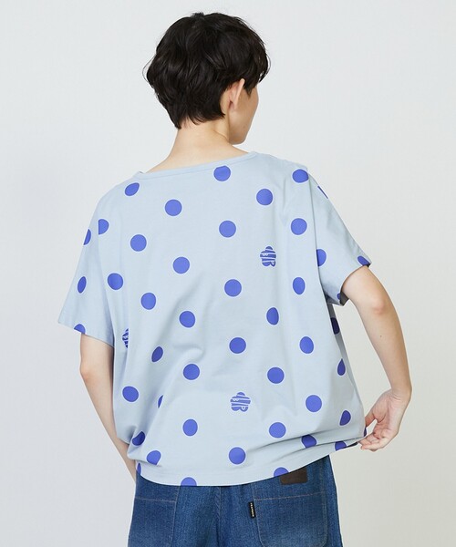 FRAPBOIS PARK(フラボアパーク)の「ドルマンドット2(Tシャツ/カットソー・レディース・ブラック/サーモンピンク/ブルー・1)」の5枚目の写真