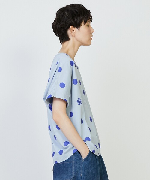 FRAPBOIS PARK(フラボアパーク)の「ドルマンドット2(Tシャツ/カットソー・レディース・ブラック/サーモンピンク/ブルー・1)」の6枚目の写真