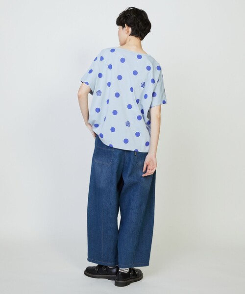 FRAPBOIS PARK(フラボアパーク)の「ドルマンドット2(Tシャツ/カットソー・レディース・ブラック/サーモンピンク/ブルー・1)」の8枚目の写真