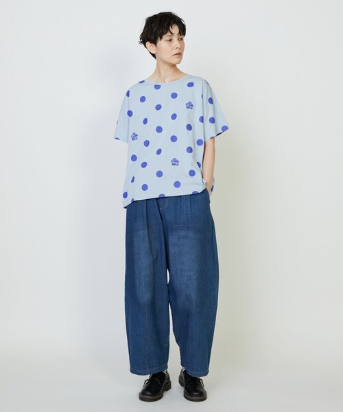 FRAPBOIS PARK(フラボアパーク)の「ドルマンドット2(Tシャツ/カットソー・レディース・ブラック/サーモンピンク/ブルー・1)」の10枚目の写真