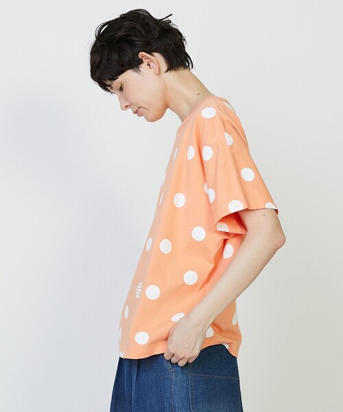 FRAPBOIS PARK(フラボアパーク)の「ドルマンドット2(Tシャツ/カットソー・レディース・ブラック/サーモンピンク/ブルー・1)」の11枚目の写真