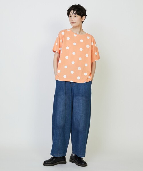 FRAPBOIS PARK(フラボアパーク)の「ドルマンドット2(Tシャツ/カットソー・レディース・ブラック/サーモンピンク/ブルー・1)」の17枚目の写真
