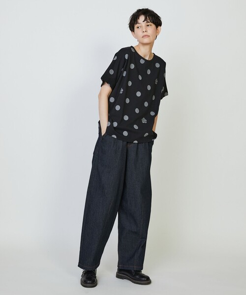 FRAPBOIS PARK(フラボアパーク)の「ドルマンドット2(Tシャツ/カットソー・レディース・ブラック/サーモンピンク/ブルー・1)」の21枚目の写真