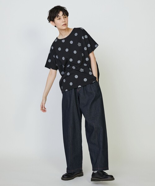 FRAPBOIS PARK(フラボアパーク)の「ドルマンドット2(Tシャツ/カットソー・レディース・ブラック/サーモンピンク/ブルー・1)」の22枚目の写真