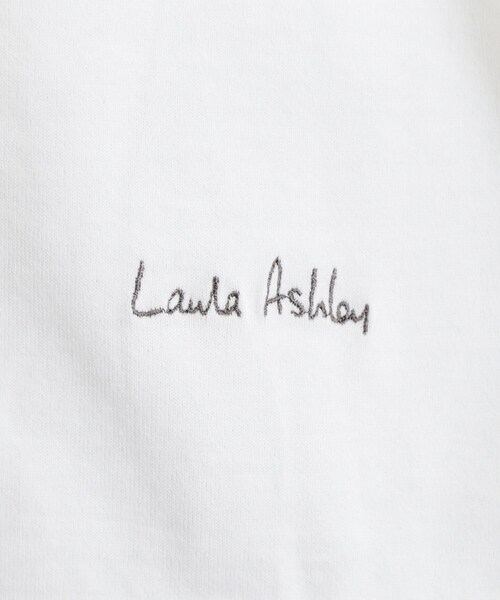 LAURA ASHLEY(ローラアシュレイ)の「【日本製/ワンマイルウエア】コットン天竺Tシャツ(Tシャツ/カットソー・レディース・ホワイト/ピンク系/チャコールグレー・38)」の7枚目の写真