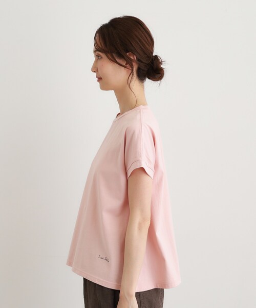 LAURA ASHLEY(ローラアシュレイ)の「【日本製/ワンマイルウエア】コットン天竺Tシャツ(Tシャツ/カットソー・レディース・ホワイト/ピンク系/チャコールグレー・38)」の17枚目の写真
