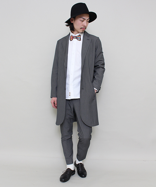 Lui's(ルイス)の「SUPERTHANKS×Lui's(スーパーサンクス×ルイス) ストライプパンツ(スラックス・メンズ・グレー/ネイビー・MEDIUM/LARGE/SMALL)」の6枚目の写真