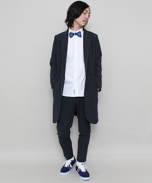 Lui's(ルイス)の「SUPERTHANKS×Lui's(スーパーサンクス×ルイス) ストライプパンツ(スラックス・メンズ・グレー/ネイビー・MEDIUM/LARGE/SMALL)」の7枚目の写真