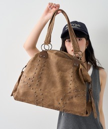 NOGLE（ノグル）の「【NOGLE select/ノグルセレクト】スタッズボストンバッグ/トートバッグ（ボストンバッグ）」