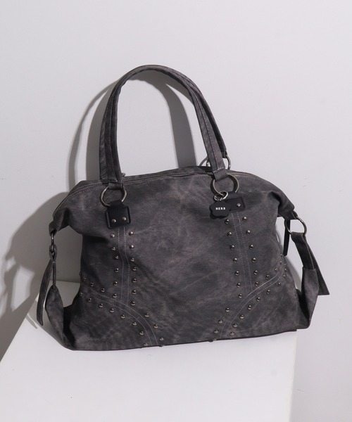 NOGLE（ノグル）の「【NOGLE select/ノグルセレクト】スタッズボストンバッグ/トートバッグ（ボストンバッグ・レディース・ブラウン/ベージュ/ブラック・FREE）」の21枚目の写真