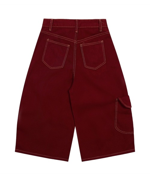 HOOK(フック)の「HOOK チェーンキーホルダー付き カーゴハーフパンツ (SS)(カーゴパンツ・メンズ・ブラック/ワイン・XL/M/L)」の6枚目の写真