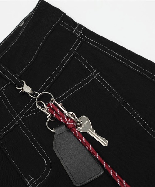 HOOK(フック)の「HOOK チェーンキーホルダー付き カーゴハーフパンツ (SS)(カーゴパンツ・メンズ・ブラック/ワイン・XL/M/L)」の16枚目の写真