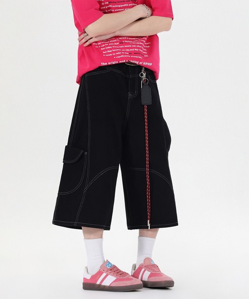 HOOK(フック)の「HOOK チェーンキーホルダー付き カーゴハーフパンツ (SS)(カーゴパンツ・メンズ・ブラック/ワイン・XL/M/L)」の20枚目の写真