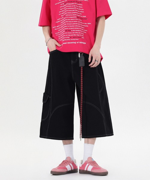 HOOK(フック)の「HOOK チェーンキーホルダー付き カーゴハーフパンツ (SS)(カーゴパンツ・メンズ・ブラック/ワイン・XL/M/L)」の21枚目の写真