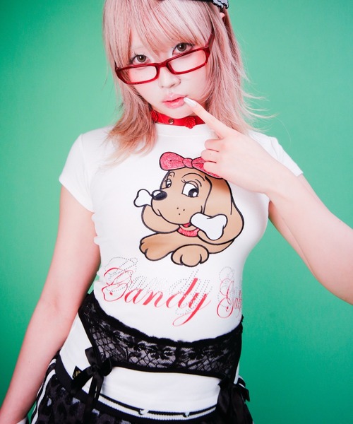 GALFY(ガルフィー)の「【GALFY】キラピカラブリィTEE / 【ガルフィー】キラピカラロゴ半袖Tシャツ(Tシャツ/カットソー・レディース・ピンク/ブラック/ホワイト・M/S)」の15枚目の写真