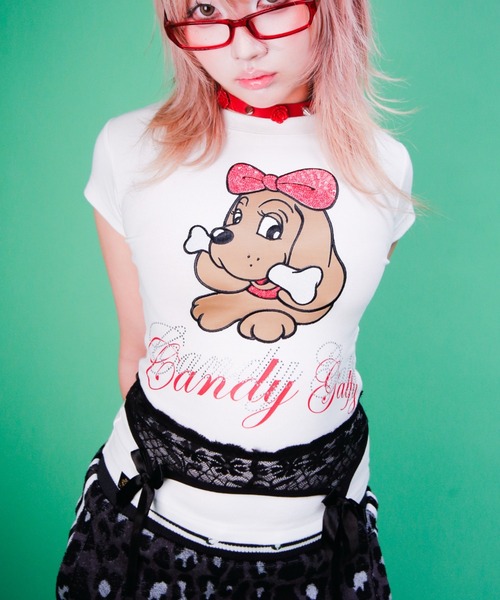 GALFY(ガルフィー)の「【GALFY】キラピカラブリィTEE / 【ガルフィー】キラピカラロゴ半袖Tシャツ(Tシャツ/カットソー・レディース・ピンク/ブラック/ホワイト・M/S)」の17枚目の写真