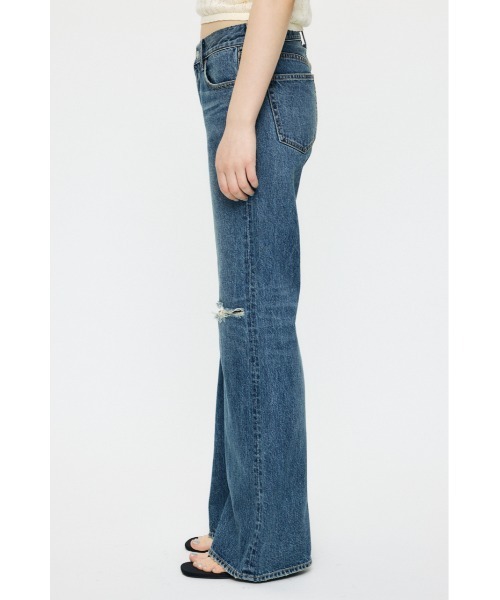 MOUSSY(マウジー)の「LOW SLUNG RIPPED FLARE(デニムパンツ・レディース・ブルー・0/1/2)」の8枚目の写真