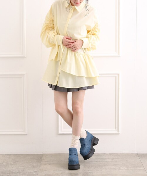 ESPERANZA(エスペランサ)の「プラットフォームローファー(パンプス・レディース・ブルー系その他4/ブラック/ブラウン系・M/S/L/LL)」の6枚目の写真