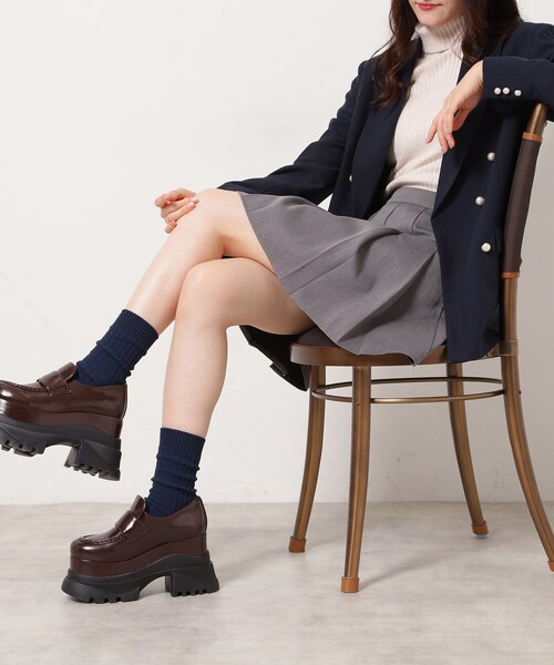 ESPERANZA(エスペランサ)の「プラットフォームローファー(パンプス・レディース・ブルー系その他4/ブラック/ブラウン系・M/S/L/LL)」の11枚目の写真