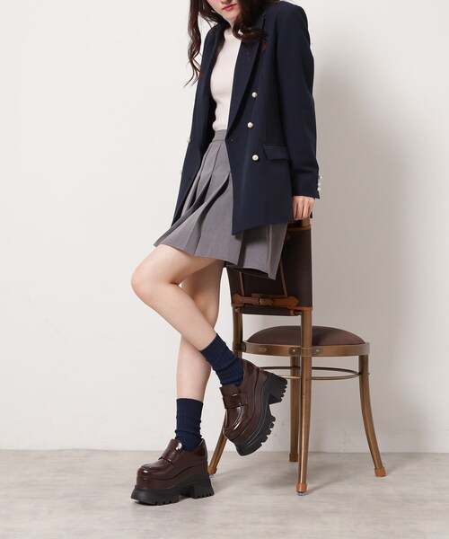ESPERANZA(エスペランサ)の「プラットフォームローファー(パンプス・レディース・ブルー系その他4/ブラック/ブラウン系・M/S/L/LL)」の12枚目の写真