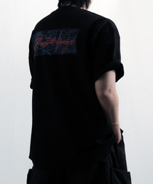 JUSTHANG（ジャストハング）の「プレミアムブラックダブルビジョンオーバーサイズ半袖Tシャツ（Tシャツ/カットソー）」