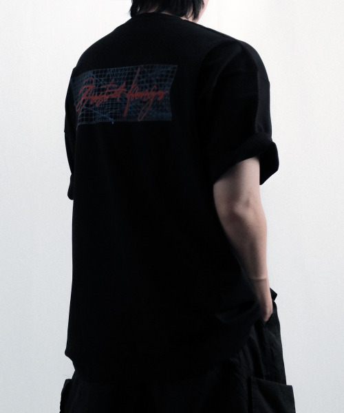 JUSTHANG(ジャストハング)の「プレミアムブラックダブルビジョンオーバーサイズ半袖Tシャツ(Tシャツ/カットソー・メンズ・その他・XXXX-LARGE/LARGE/X-LARGE/XXX-LARGE)」の1枚目の写真