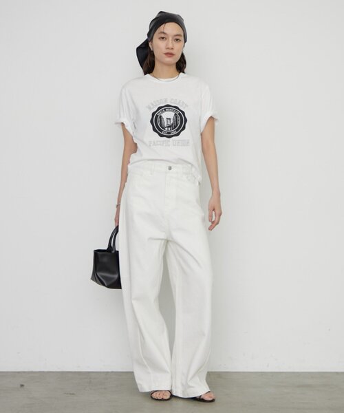 LOUNGEDRESS(ラウンジドレス)の「《バックオープン》バックホール半袖Tシャツ(Tシャツ/カットソー・レディース・オフホワイト/イエロー・FREE)」の21枚目の写真