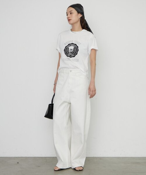 LOUNGEDRESS(ラウンジドレス)の「《バックオープン》バックホール半袖Tシャツ(Tシャツ/カットソー・レディース・オフホワイト/イエロー・FREE)」の22枚目の写真